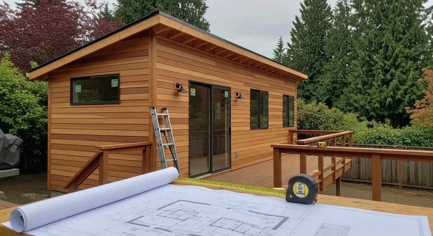 Newly constructed home addition on residential property in Bellevue area